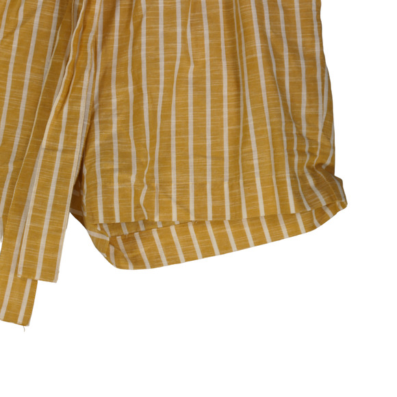 Liz Banks Shorts Womens 2X Yellow White Paper Bag Belted Pull On Pockets - Picture 6 of 8